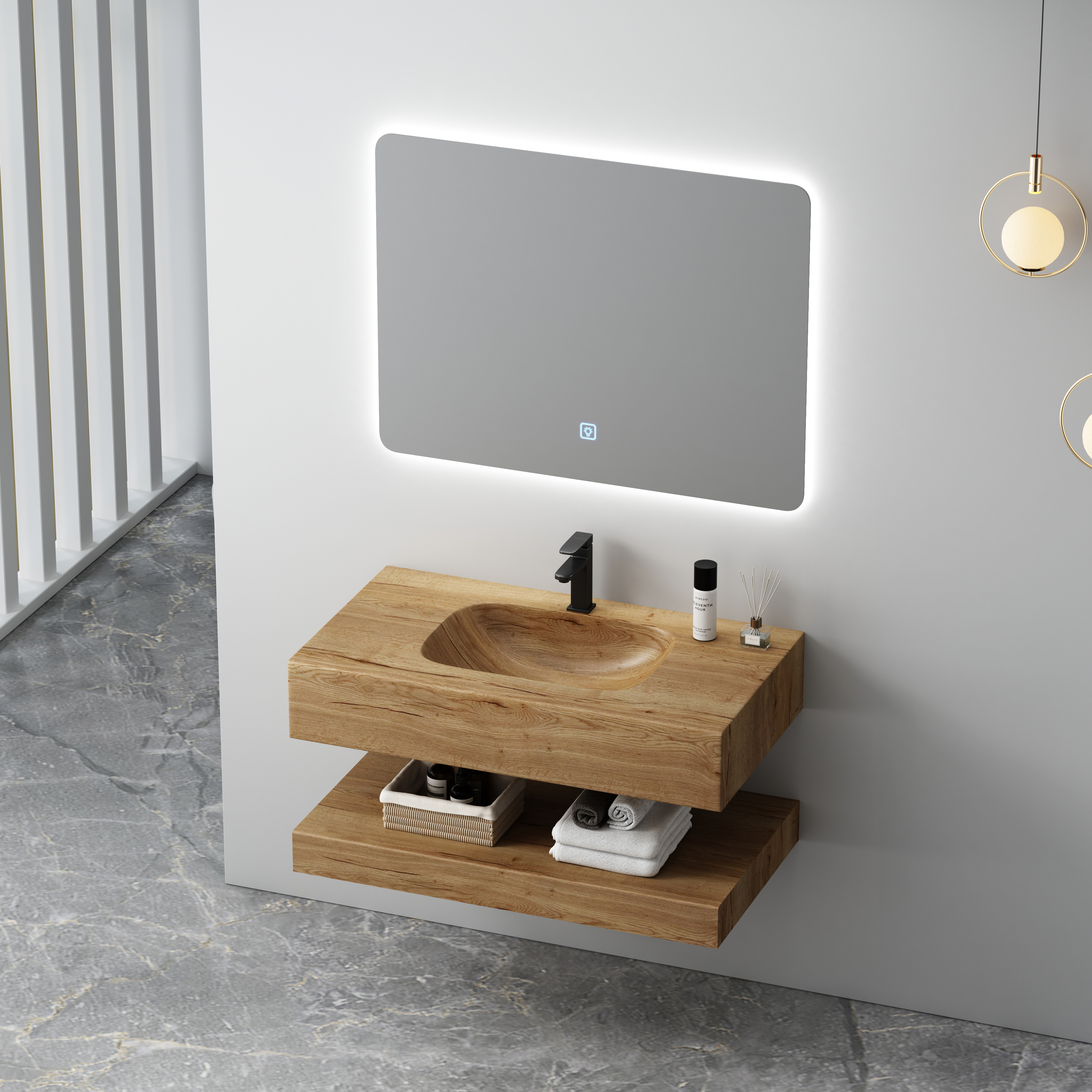 Vanity Series 1 – Corian SPP+PVC Bathroom Cabinet image 2
